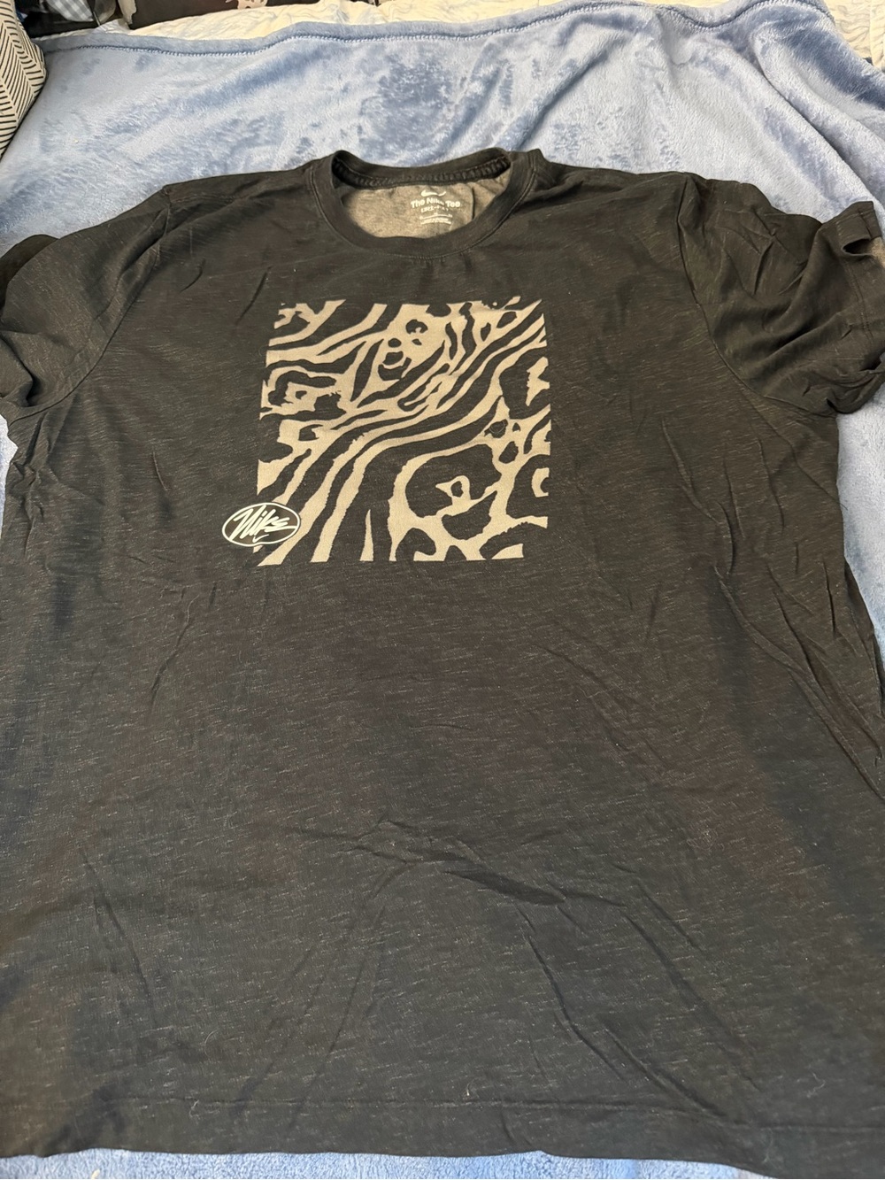 Nike Men's Black Graphic Crew Neck T-Shirt xl dri fit
